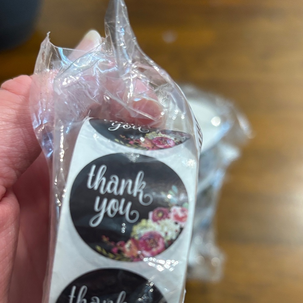 Thank You 1” Stickers 1 Rolls 500 per roll  NWT